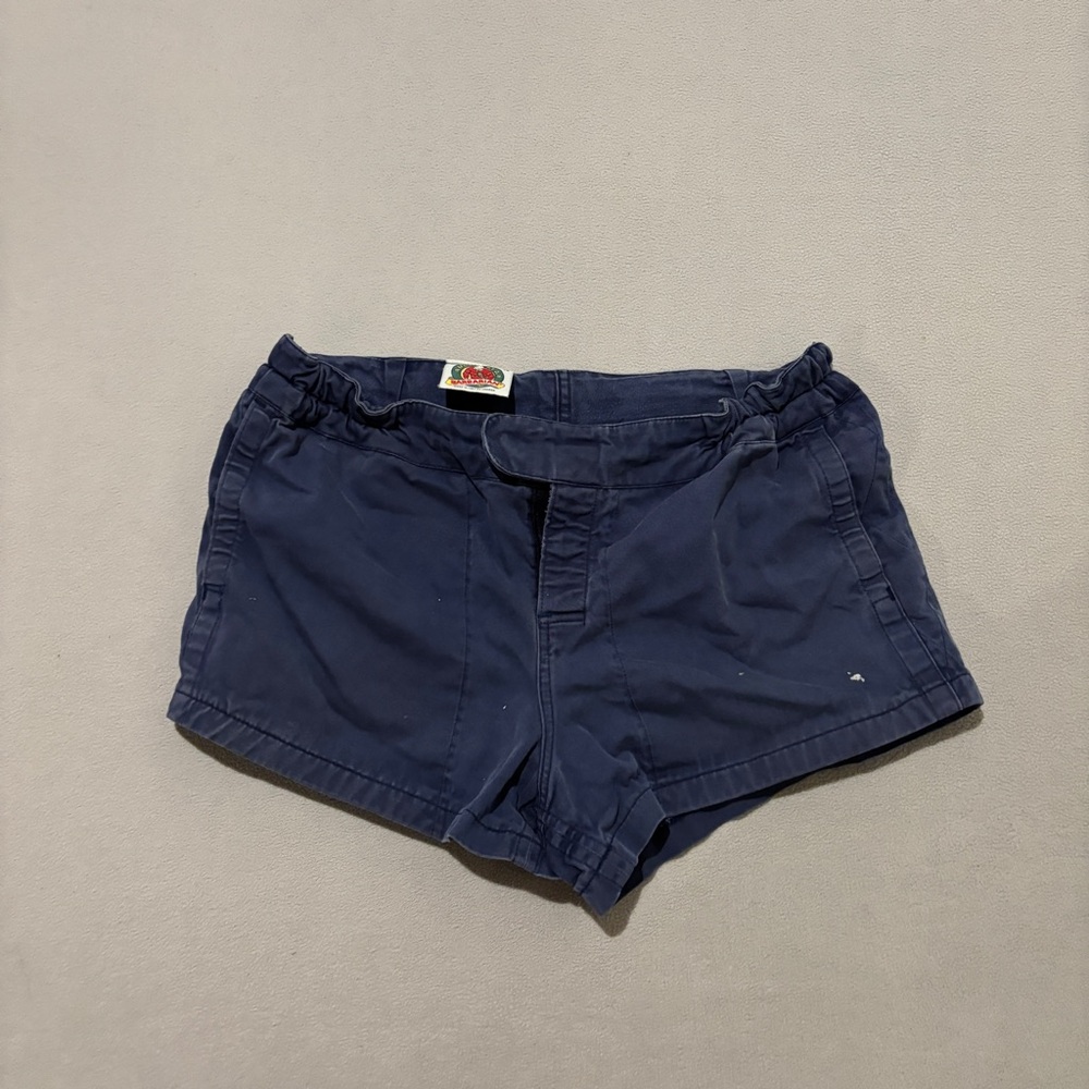 Barbarian Rugby Wear Shorts Size 36 Blue Navy High Rise Casual Stretch Waist
